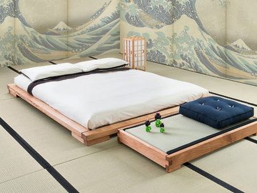 YAMA - Tatami solid wood double bed by Vivere Zen - view 2